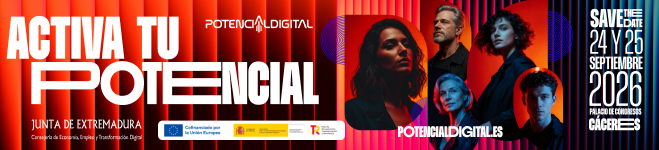 Potencial Digital 2026, congreso de transformaci&oacute;n digital en el Palacio de Congresos de C&aacute;ceres, 24 y 25 de septiembre